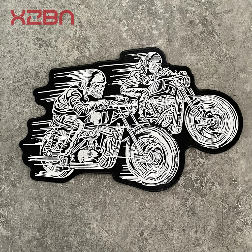 Кожаная вышитая заплатка 30*20см