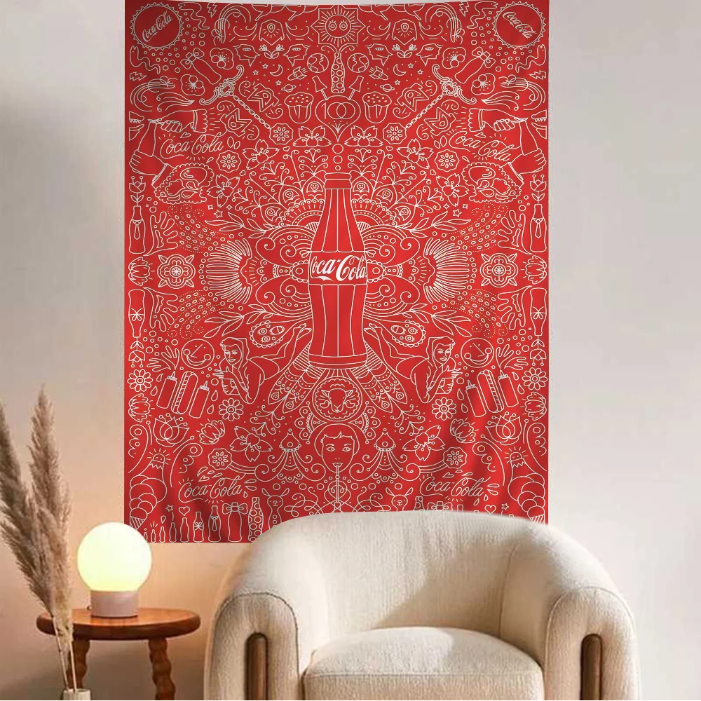 C-coca-cola Chart гобелен украшение дома хиппи богемное гадание настенный домашний