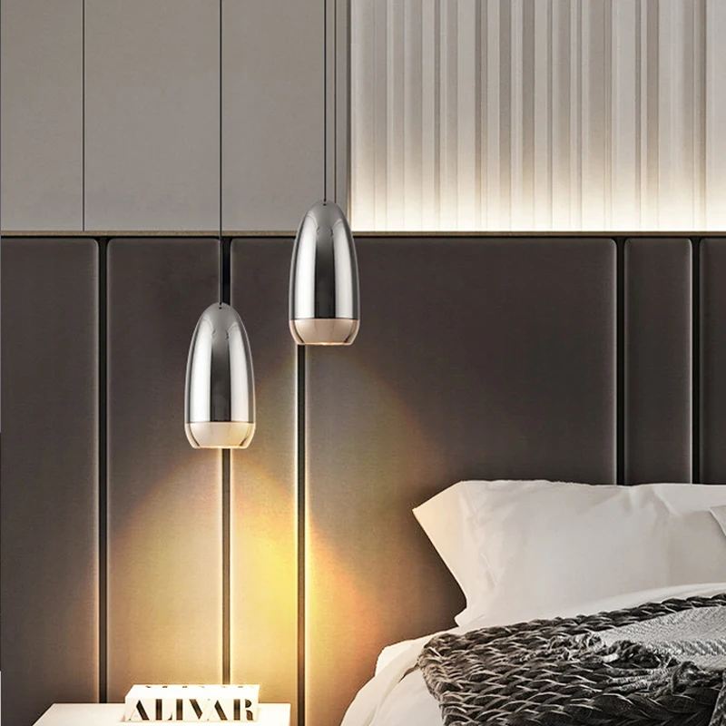 

Bedroom bed small chandelier modern minimalist 2022 popular bar restaurant lamp push position adjustable height net red lamps