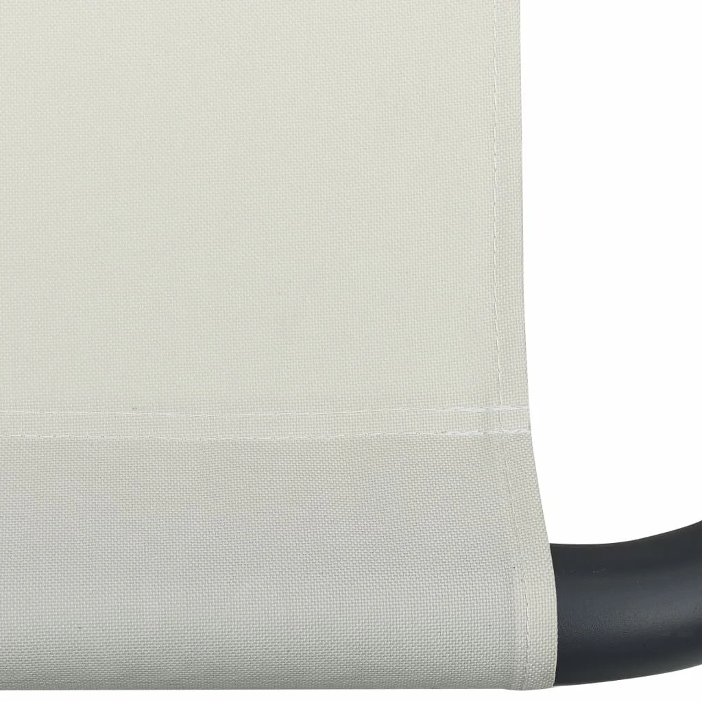 

Outdoor Patio Sun Lounger bed Lounge Chairs Outside Deck Pool Garden Fabric Cream