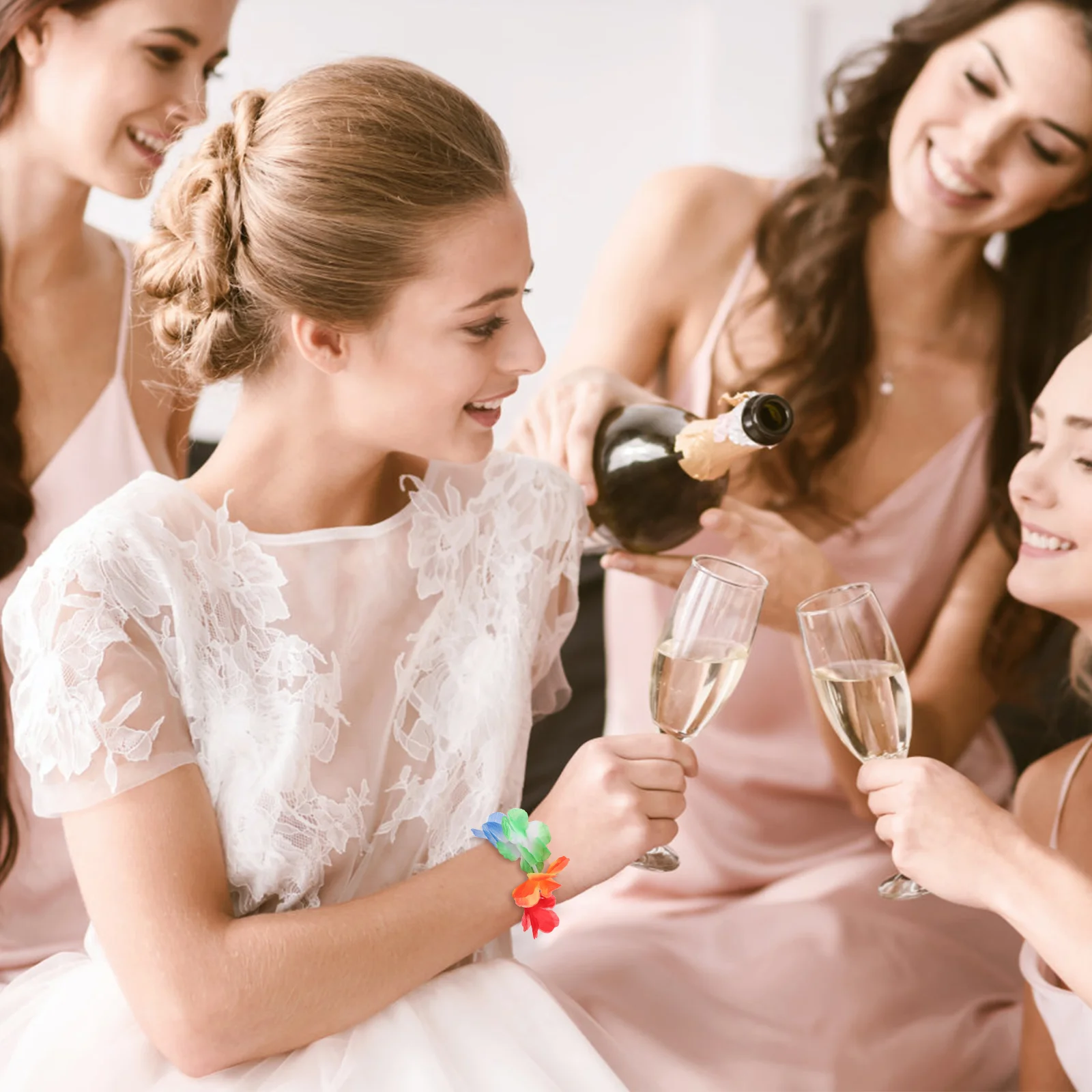 10 пар хула-танца Луау сувениры для вечеринки браслет украшение юбки из травы