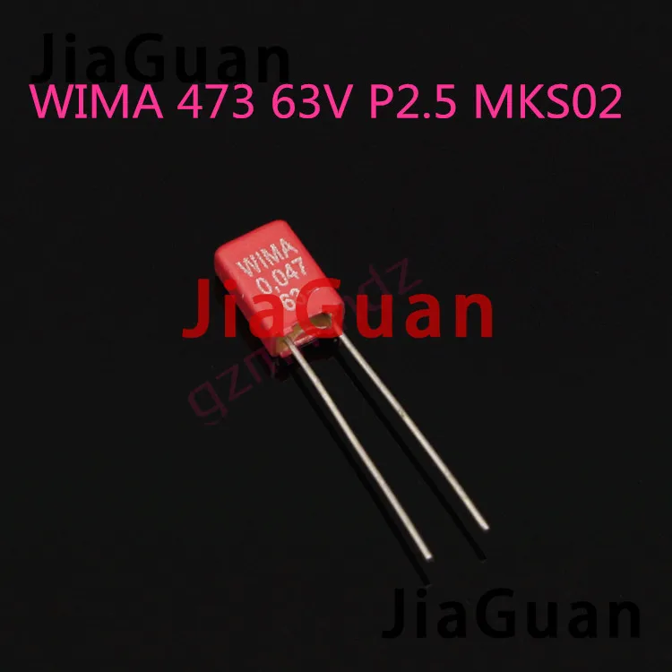 

20pcs NEW WIMA MKS02 0.047UF 63V 47NF/63V P2.5MM audio film capacitor mks02 473/63v MKS2 473 63V 47NF