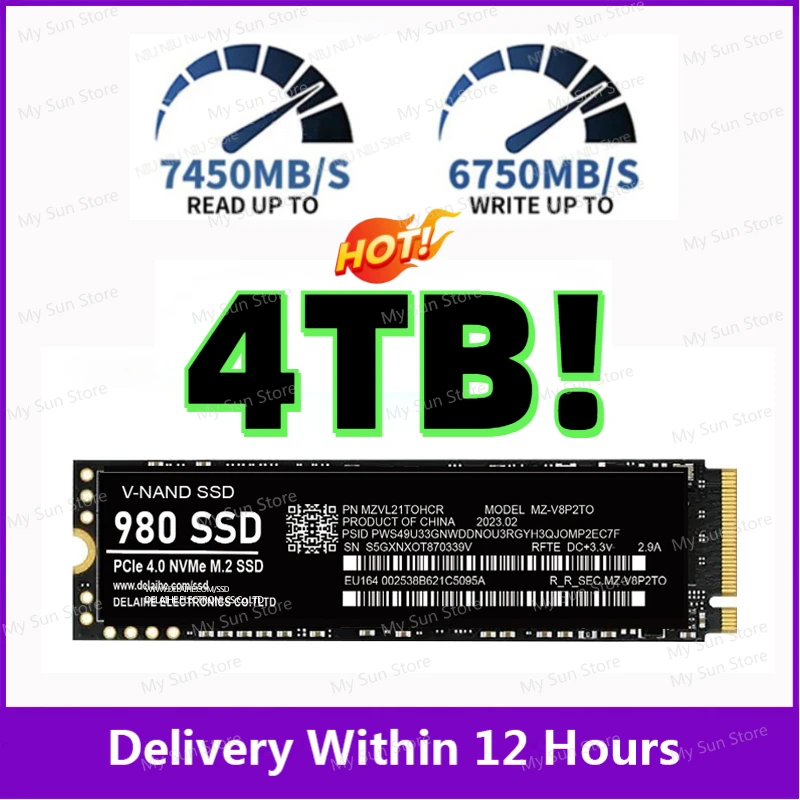 

2023 1TB 2TB 4TB SSD M2 NVME NGFF 980/970 EVO Plus Internal Solid State Drive Hdd Hard Disk M.2 for Laptop Computer PS4 PS5