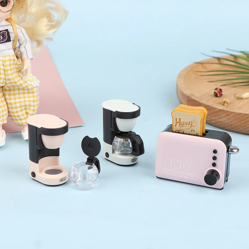 

1:12 Dollhouse Coffee Maker Coffee Cup Coffee Pot Simulation Kitchen Furniture Doll House Miniature Accessories