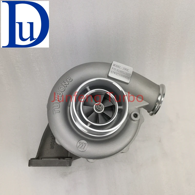 J90S-2 Турбокомпрессор для грузовика Shacman WEICHAI WD615. 4 двигателя GJ90C J90C 61560113227