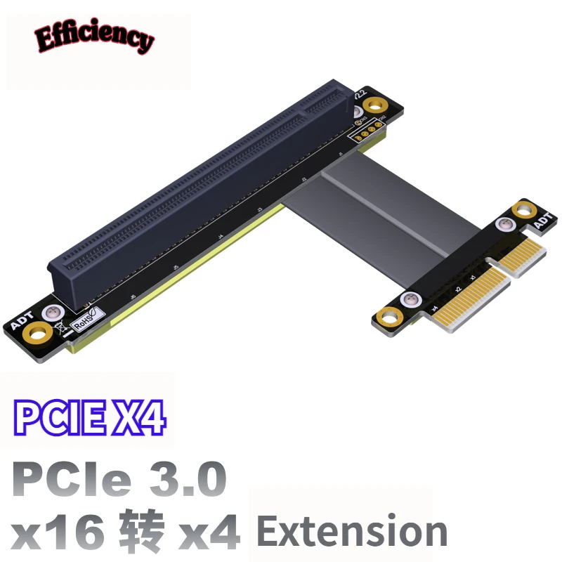 

Удлинительный кабель PCI-E X4, кабель адаптера X16 16x 4x PCIe 3,0, высокоскоростной стабильный удлинитель руля 1U