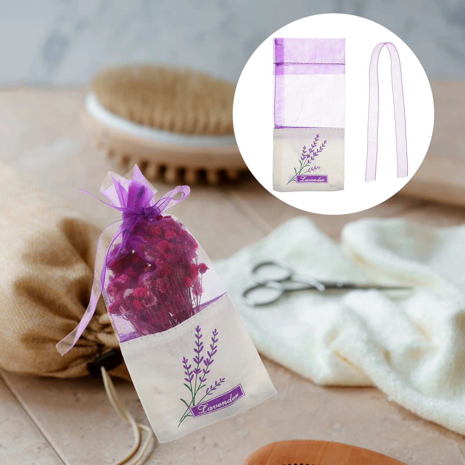 

Home Fragrance Sachets Mini Perfumes Bags Small Clear Gift Favors Lavender Drawstring Present Gauze