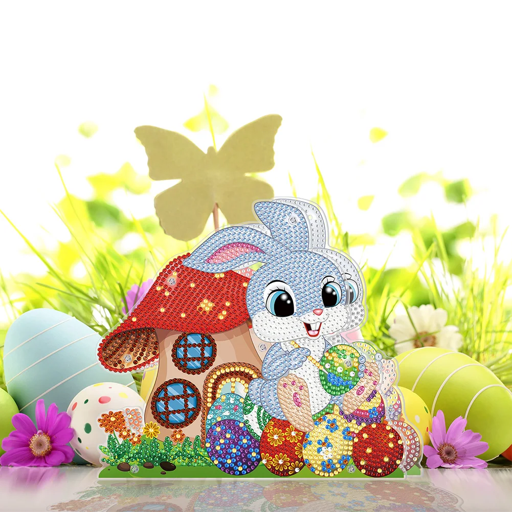

Новинка, алмазная картина 5D, светодиодная настольная лампа «сделай сам» с пасхальными яйцами кролика для украшения стен дома