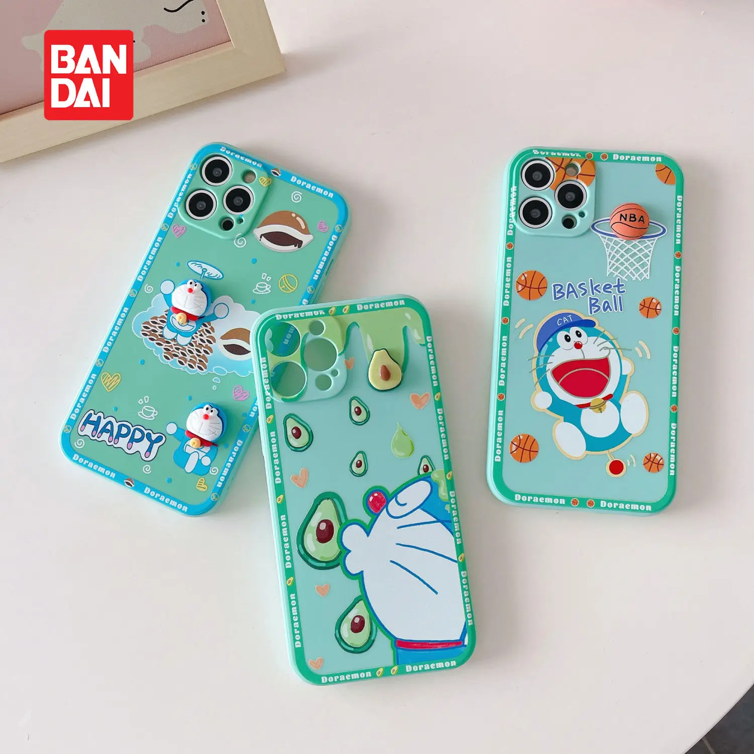 

Bandai Doraemon 3D Phone Case for iPhone 13 13Pro 12 12Pro 11 Pro X XS Max XR 7 8 Plus Kawaii Cartoon Anime Back Covers Fundas