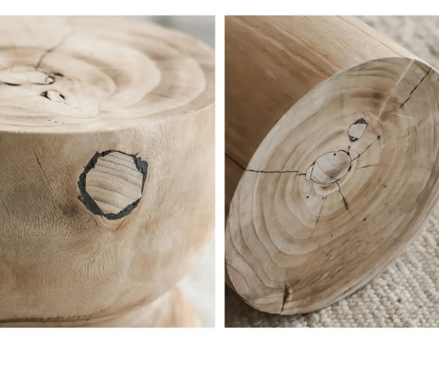 Деревянный приставной столик в японском стиле для гостиной ручная работа