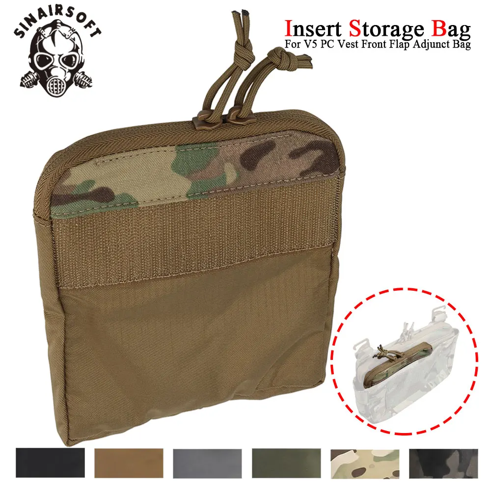 

Tactical Slim Kangaroo Insert Half Pocket Zipper Bag Nylon Outdoor Sport Gears Storage DOPE Front Flap Hunting Vest Accessories