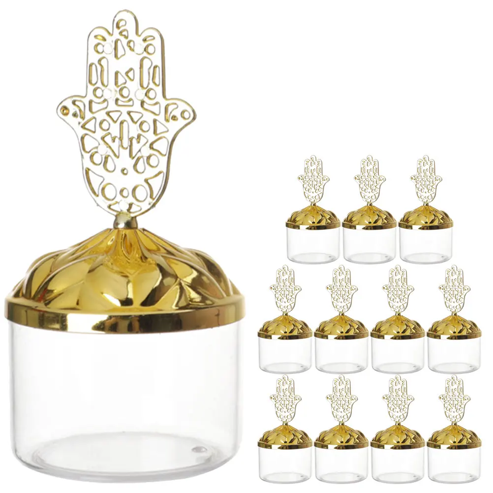 

12pcs Xmas Baby Shower Candy Boxes Wedding Christmas Favor Box Plastic Candy Boxes Baby'S Full Moon Wedding Gift Collection Box