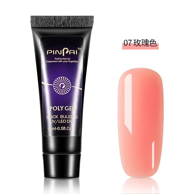 15ml Poly Extension Gel Nails Builder Profesional Uv Solid Paperless Tray Crystal Quick Building Multiple Colour |