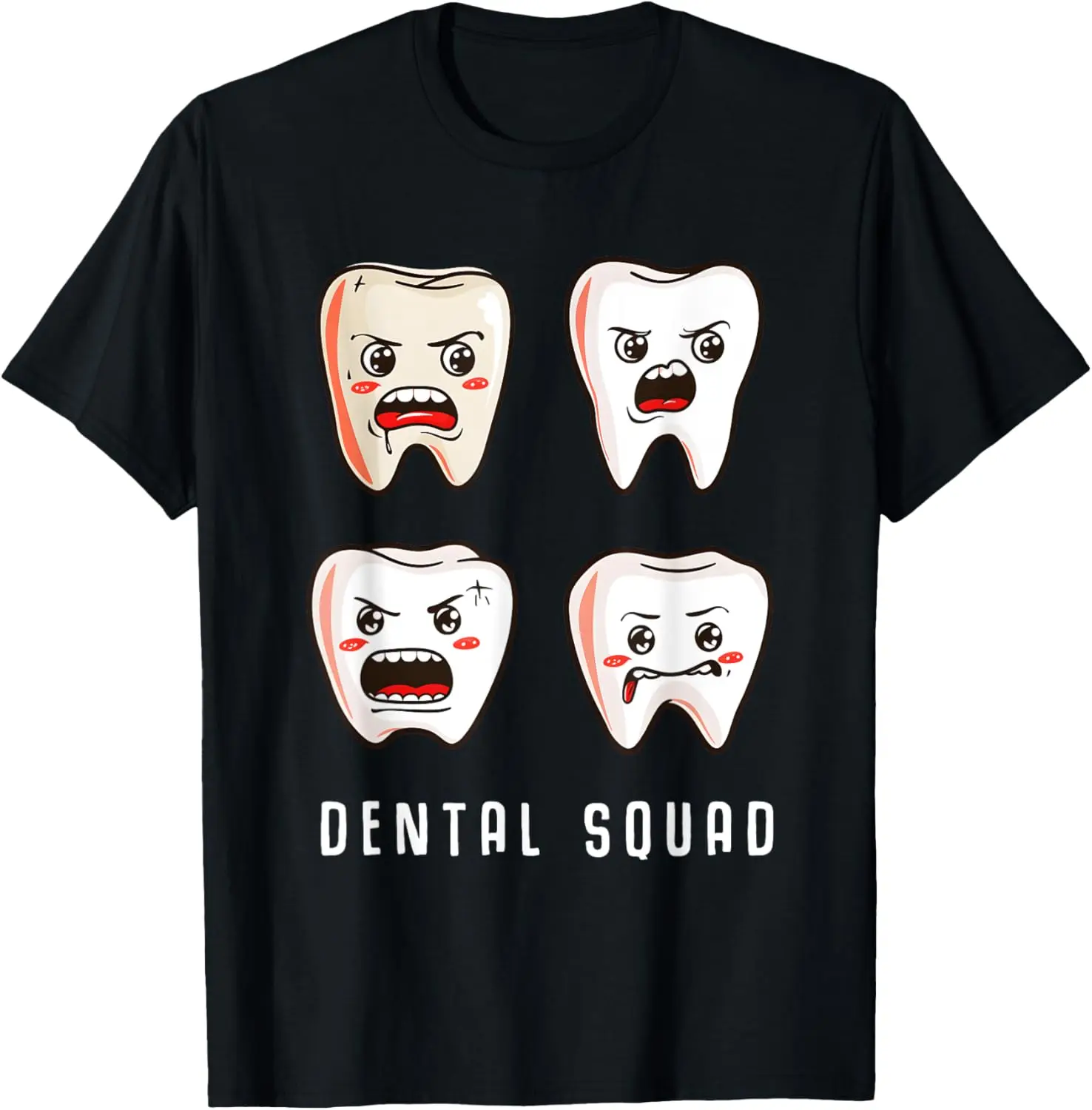Футболка с забавными зубами зубная щетка стоматологический отряд