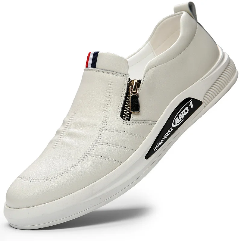 

High Quality Leather Men Casual Shoes Brand Mens Loafers Moccasins Breathable Slip On Black Driving Shoes