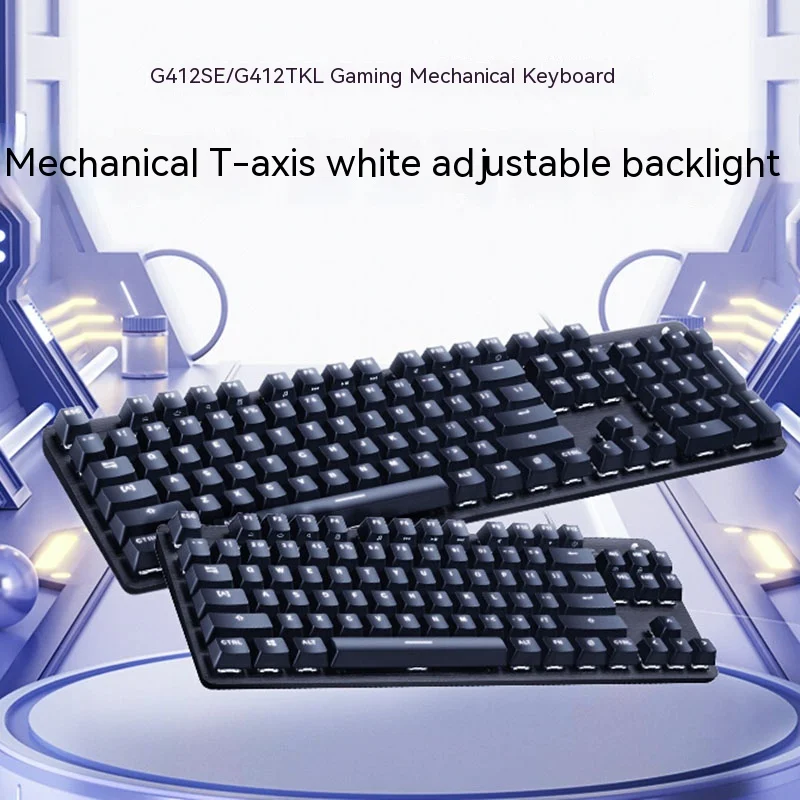 

Новая игровая механическая клавиатура Logitech G412 Esports Tea Axis периферийная клавиатура с 104/87 кнопками для ноутбука и настольного компьютера подарок на день рождения для мальчиков