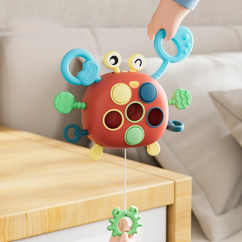 

Montessori Baby Toys 0 12 Months Pull String Activity Toys for Babies Sensory Toddler Development Educational Toy Teether Rattle