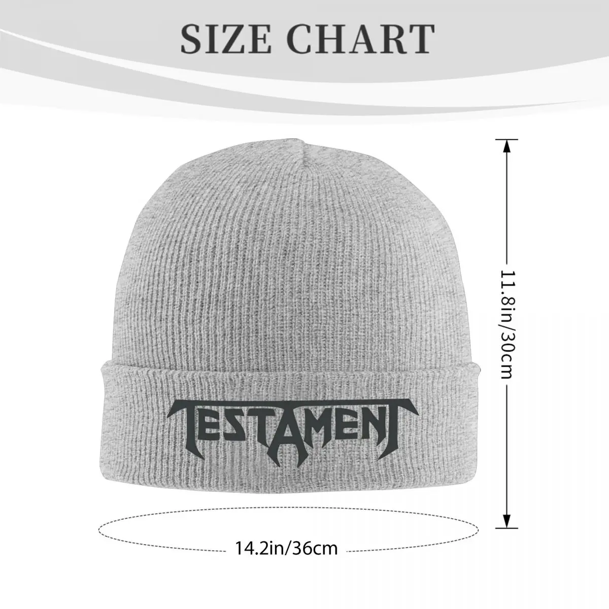 Фото Теплая вязаная шапка с группой Testament Band, шляпа в стиле хип-хоп, осенне-зимняя уличная шапка, шапки для мужчин, женщин и взрослых №3