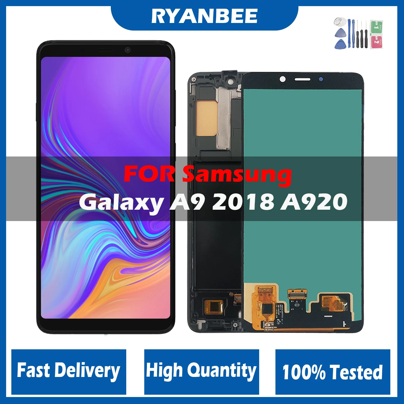 AMOLED ЖК-дисплей для Samsung Galaxy A9 2018 A920 A920F SM-A920F/DS сенсорный экран дигитайзер в сборе с
