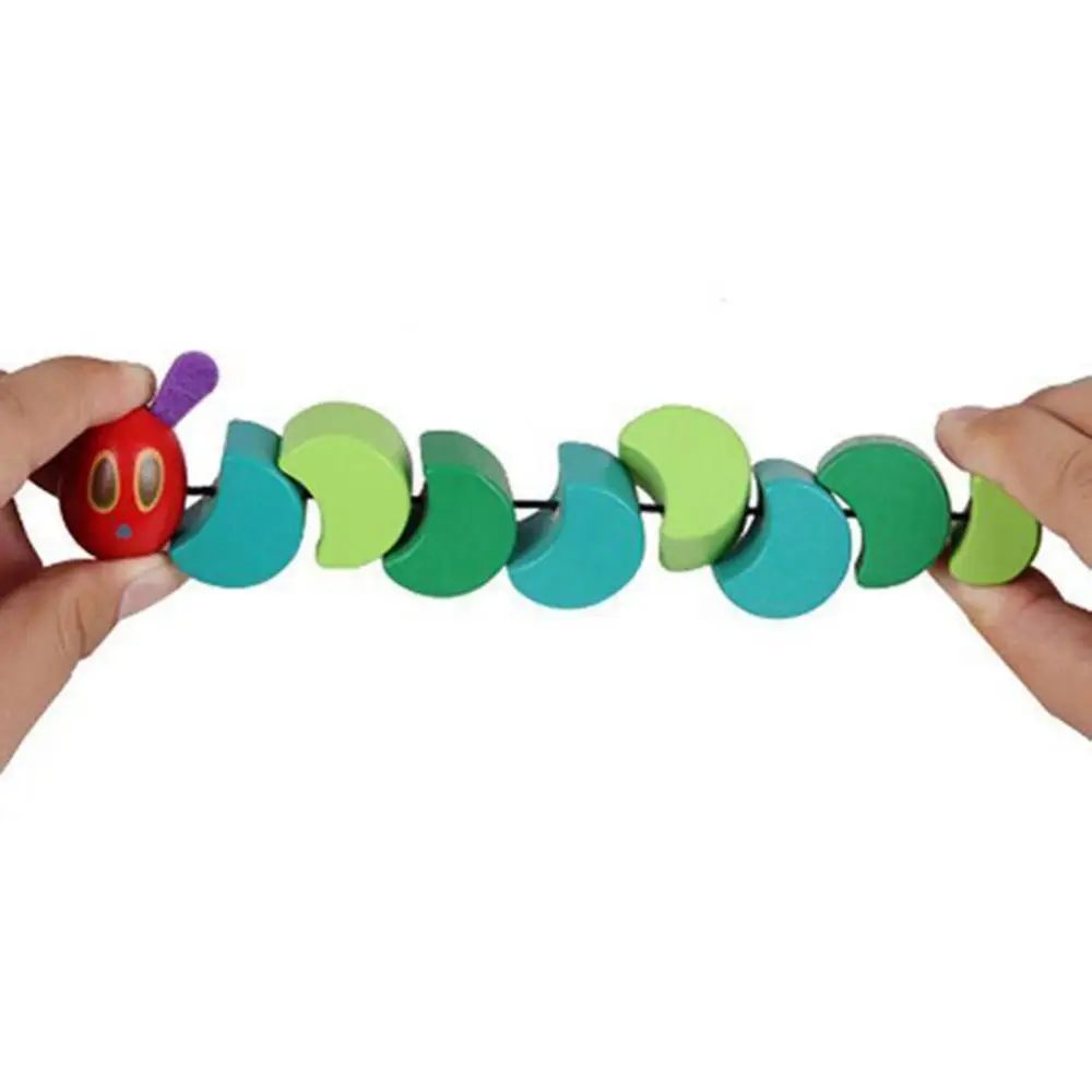 

Wooden Blocks Kids Flexible Blocks the Very Hungry Toys for Children