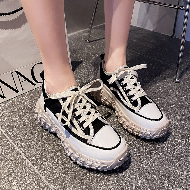 

La Chapelle Thick-soled Small Fragrance Canvas Women's Shoes 2022 New Summer Casual Sports Small White Shoes Crocs Womens Shoes