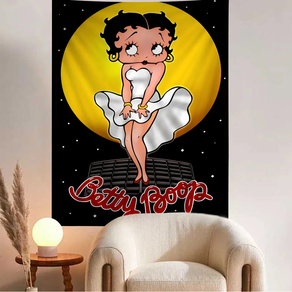 B-Betty-Cute-B-Boop красочный гобелен настенный домашний декор хиппи богемное украшение