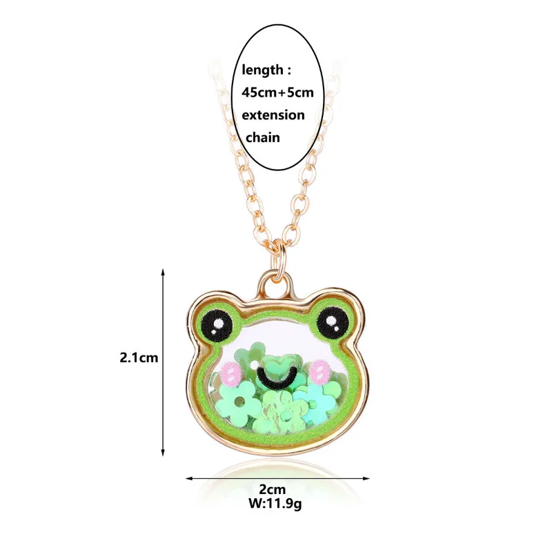 Elviragirl 1 шт. блестящее ожерелье с милыми животными медведем крупным рогатом