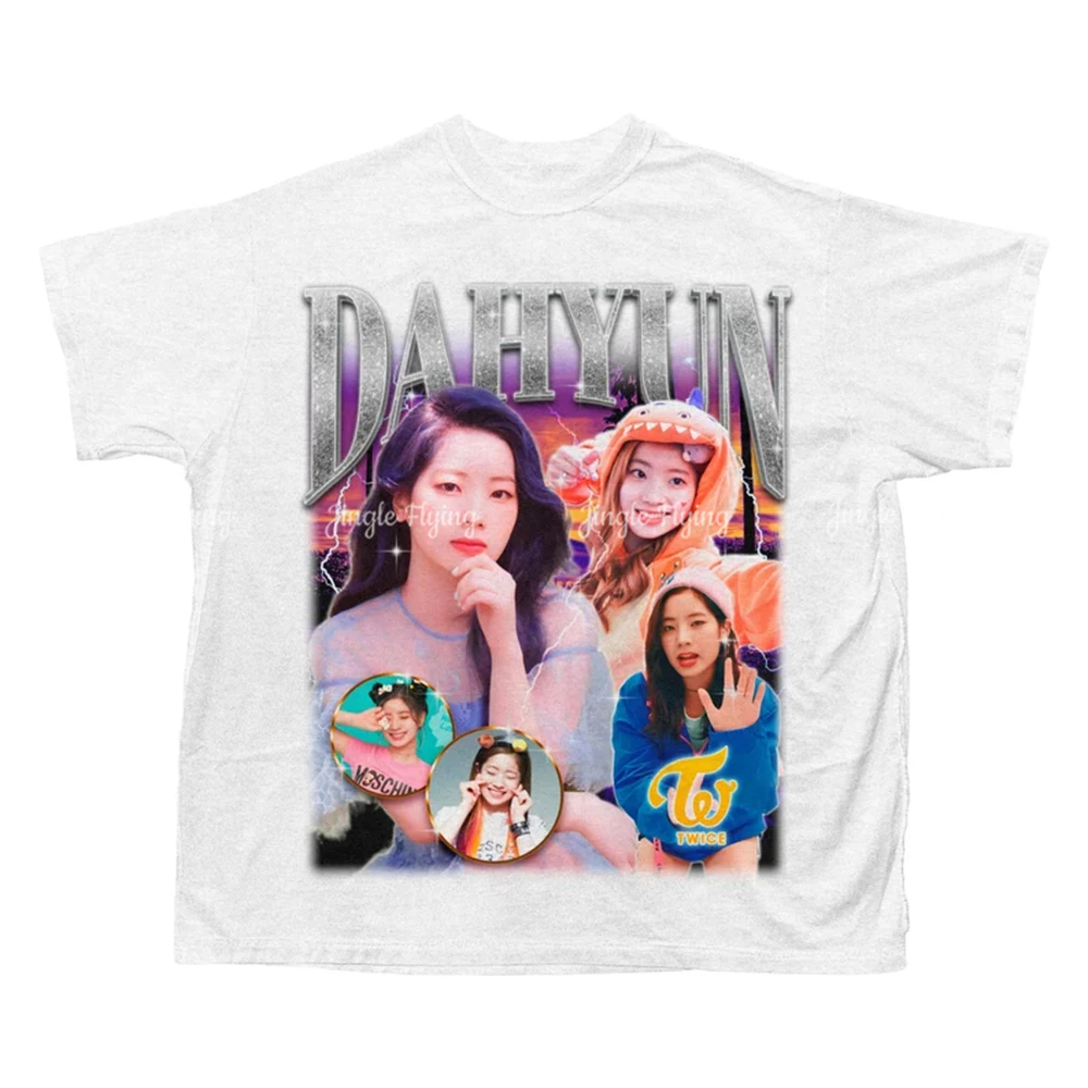 Ретро футболка большого размера Dahyun Kpop подарок для футболки He And his Rap Hiphop