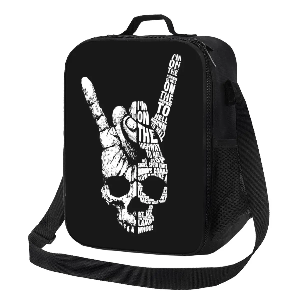 Rock Star Skull Rock N Roll Insulated Lunch Bags for School Heavy Metal Punk Music Resuable Thermal Cooler Lunch Box Women Kids