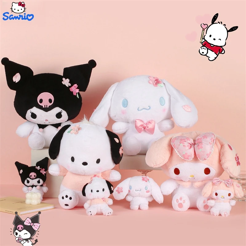 

26 см Sanrio Mymelody Kuromi Cinnamoroll понравико Аниме фигурки плюшевые мягкие удобные милые плюшевые детские куклы для девочек Подарки