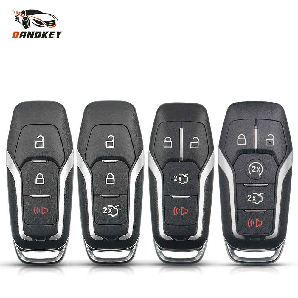 

Dandkey For Ford Fusion Explorer Edge Mustang Mondeo Kuka 2013-2017 Fob 3/4/5 Buttons Remote Car Key Shell HU101 Uncut Blade