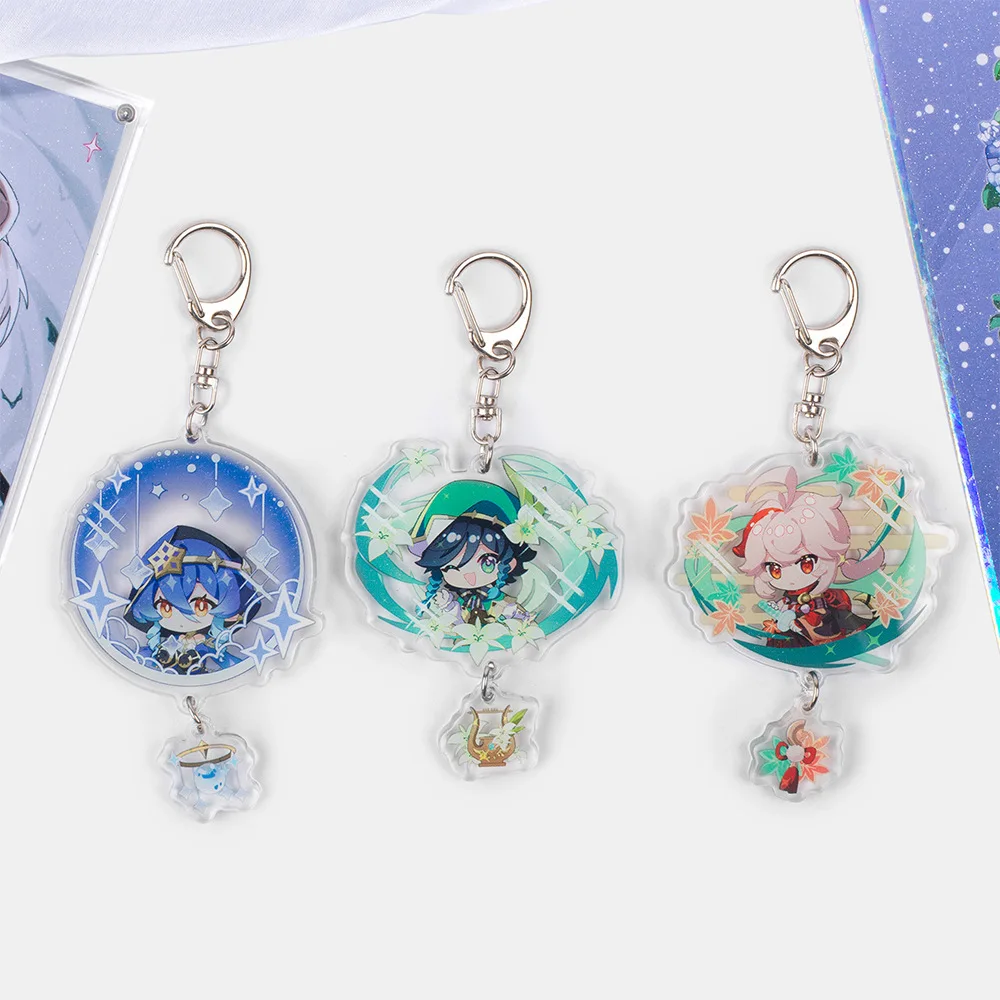 

Anime Game Genshin Impact Keychain Cartoon Cosplay Pendant Acrylic Key Chain Ring Men Women Accessories Cute Bag Jewelry Gift