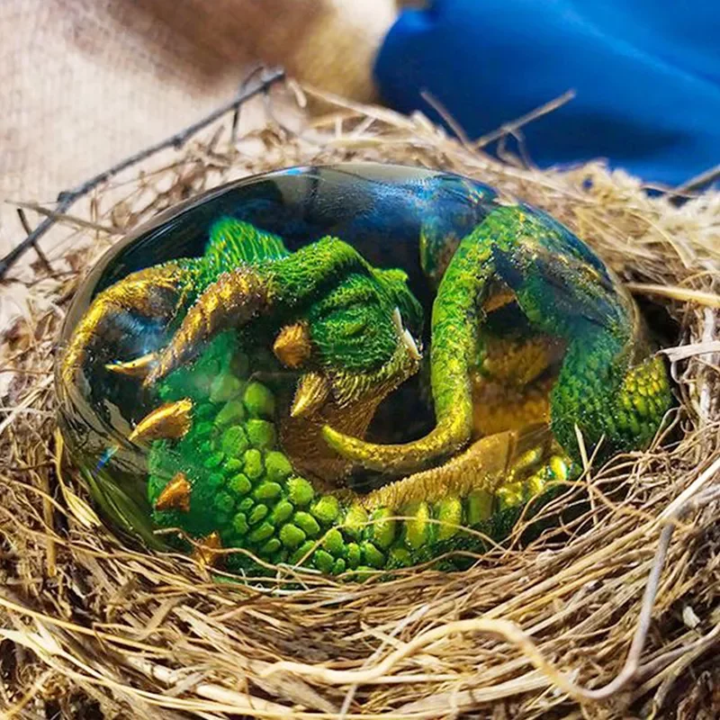

Dragon Egg Ornamental Collection Decor Dinosaur Egg Statue Resin Dragon Egg Crystal Minerale Gemstone Reiki Home Decoration