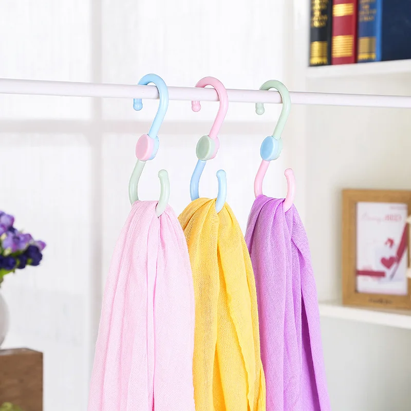 

3Pcs S Shape Multipurpose Hanger Hook Clothing Railing Clasp Home Organizer Portable Plastic Kitchen Bathroom