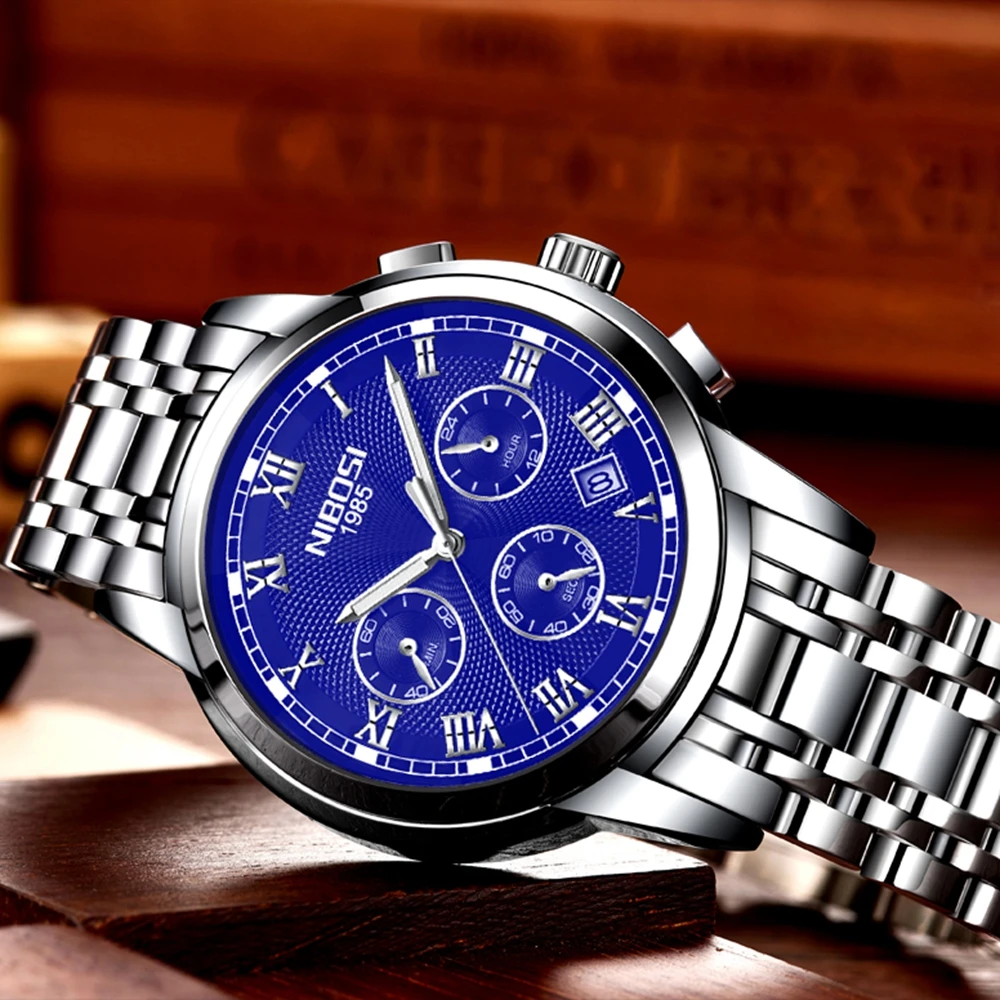 Enlarge NIBOSI Top Brand Luxury Men Watch 30m Waterproof Date Clock Male Sports Watches Men Quartz Casual Wrist Watch Relogio Masculino