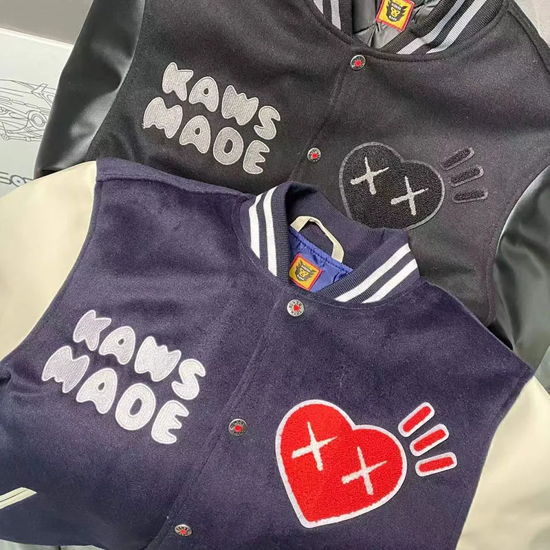 HUMAN MADE Baseball Jackets Japanese Oversized Embroidery Patchwork Men Women 1:1 Human Made Jackets