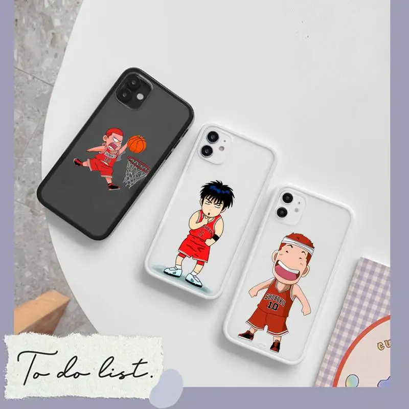 

Basketball Cartoon Slam Dunk Phone Case matte transparent For iphone 7 8 11 12 13 plus mini x xs xr pro max cover