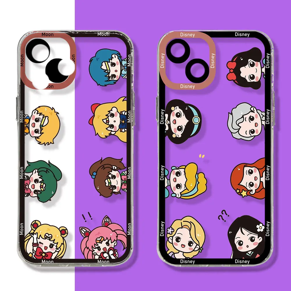 

Disney Snow White Sailors Moons Phone Case For Xiaomi Redmi Note 12C 11 10 Pro Plus 10C 9A 9C 9T K30 K40 K60 Transparent Capa