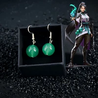 game valorant sage earrings cosplay ear stud costume accessories costume props