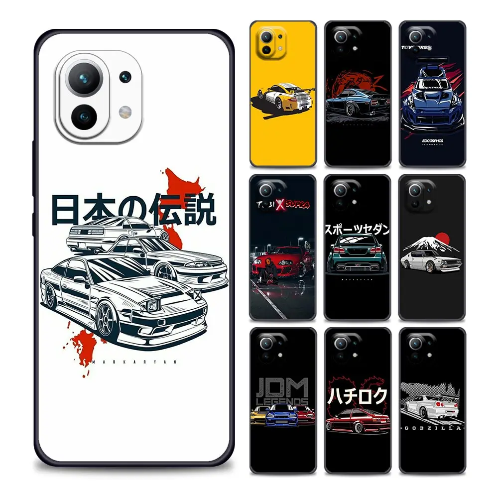 

Sports Car JDM Drift Phone Case for Xiaomi Mi 11i 11 Pro 11X Pro 11T Pro Poco X3 Pro NFC M3 Pro F3 GT M4 Soft Silicone