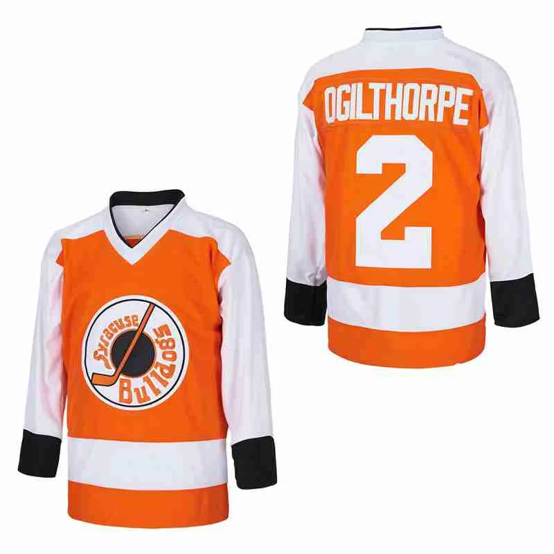 

BG ice hockey jerseys Syracuse BULLDOGS 2 OGILTHORPE jersey Embroidery sewing Outdoor sportswear orange High Quality