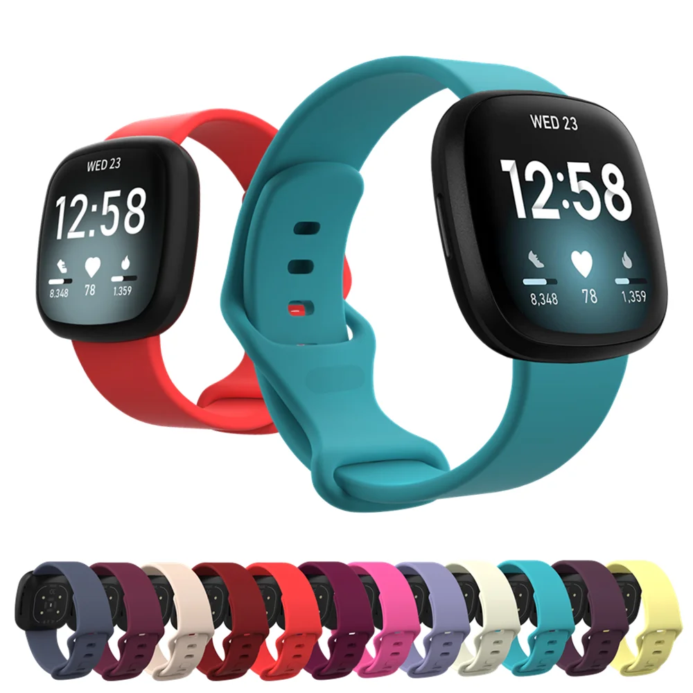 

Силиконовый ремешок L/S для наручных часов Fitbit Versa 3, мягкий ремешок, ремешок для наручных часов Fitbit Sense Versa3, аксессуары для часов