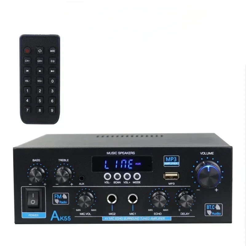 Домашний усилитель мощности 2 0 канала Bluetooth 5 Hi-Fi