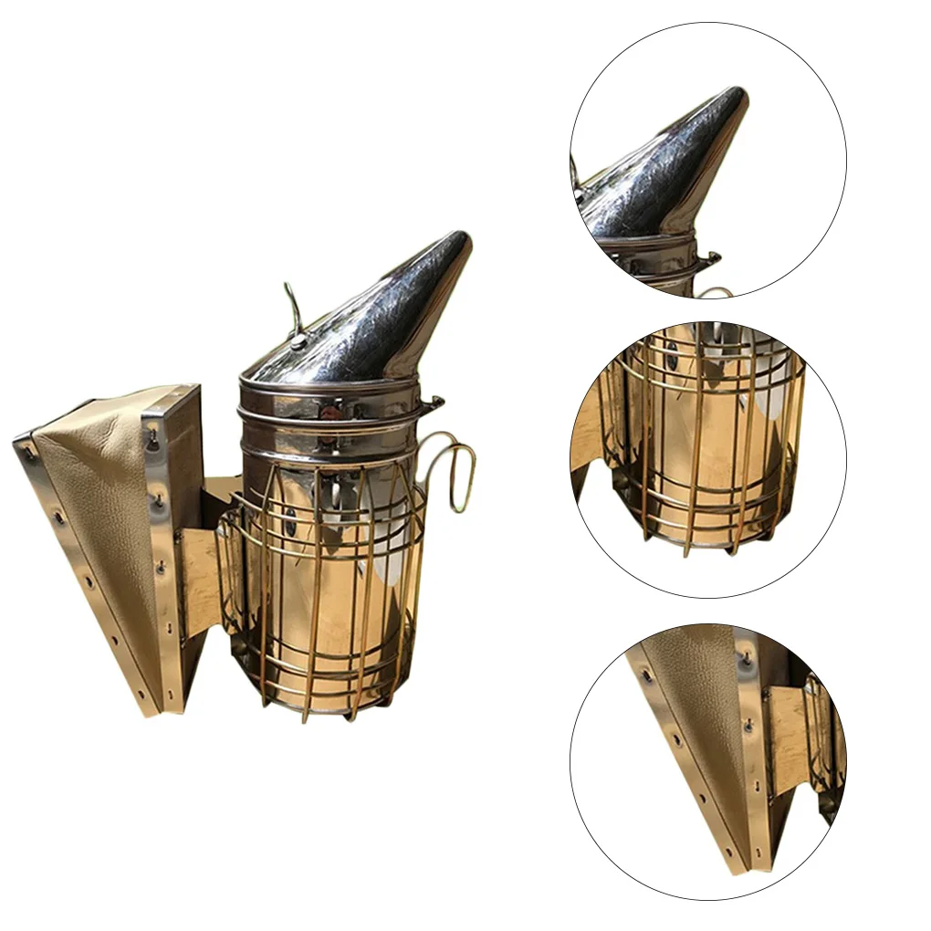 

New Arrivals 2020 Beekeeping Hive Smoker Sharp Nozzle Smoke Sprayer Stainless Steel Manual Bee Smoke Srapying Hive Smoker Tool