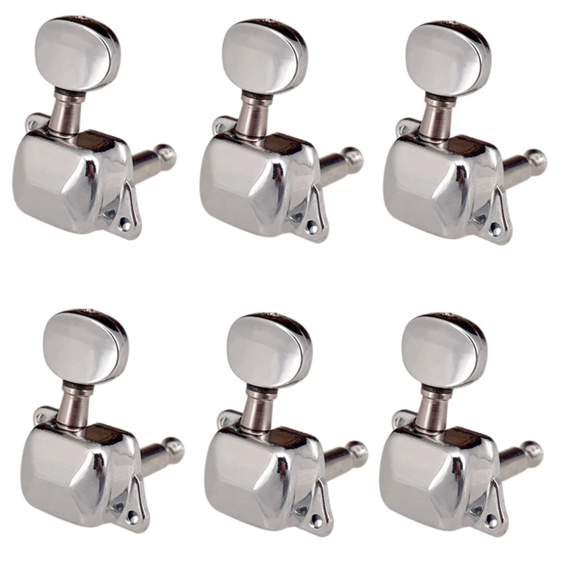 

Полусферические головки станка 6R, колышки для тюнинга гитары, хромированная металлическая головка для тюнинга станка, набор ключей для гит...