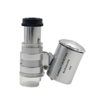 60 times mobile phone magnifying glass for miniature m60 times mobile phone magnifying glass jewelry pocket microscope led light