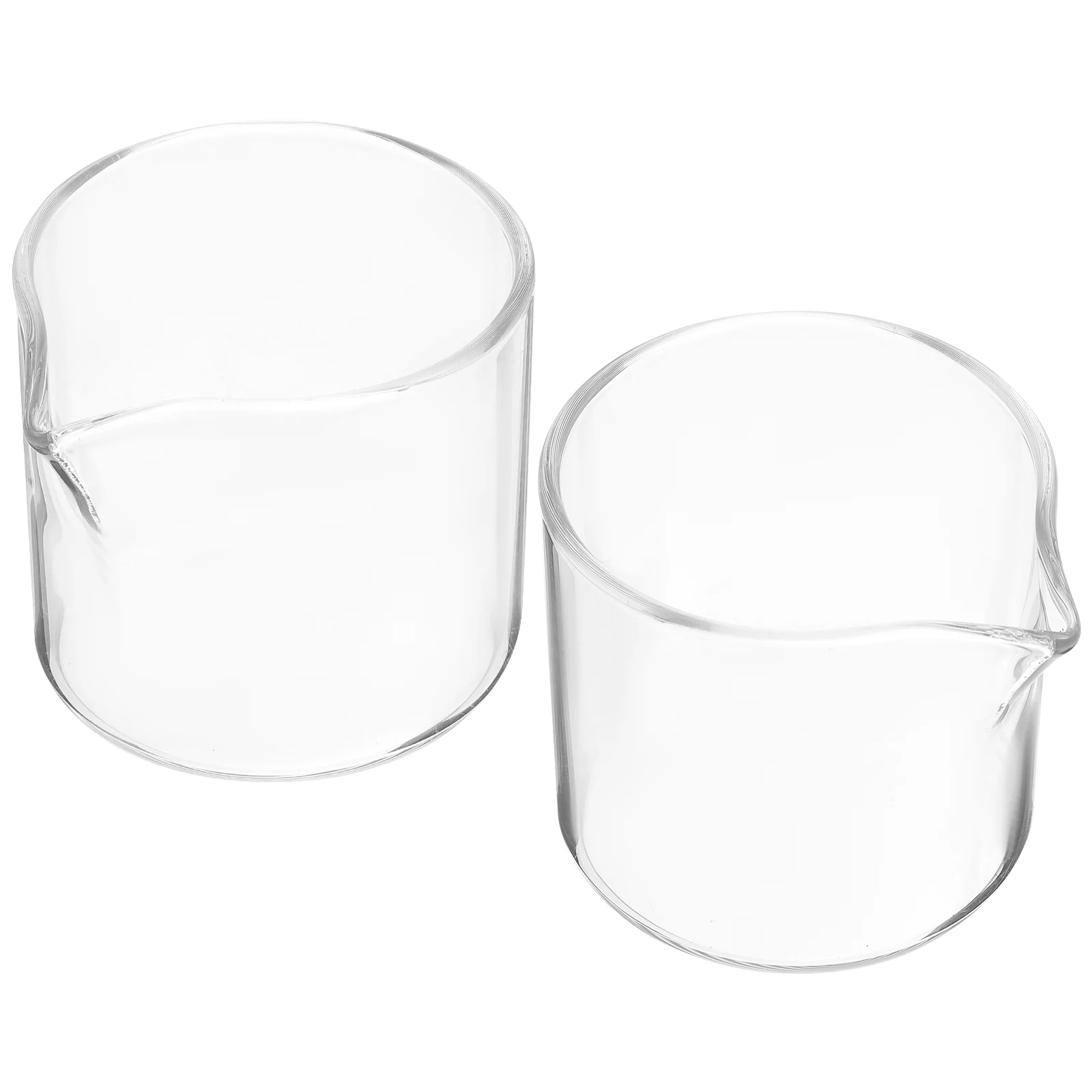 

2pcs Small Glass Jugs Coffee Cups Cups Glass Cups Containers