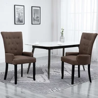 kitchen dining chairs mid century chair modern for dining room decor with armrests brown fabric