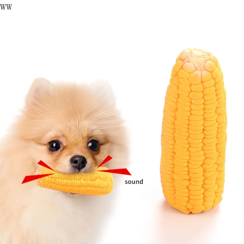 

New Pet Toys Squeak Toys Latex Corn shape Puppy Dogs Toy Pet Supplies Training Playing Chewing Dog Toys For Small Dogs