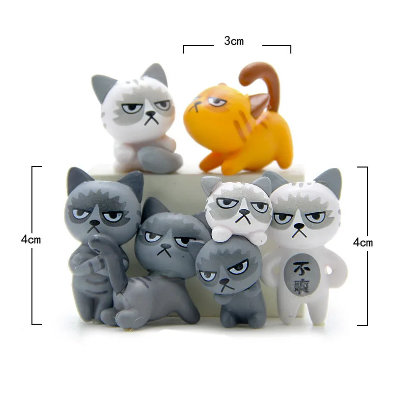 

Миниатюрные фигурки сердитых кошек из ПВХ Angry Cat